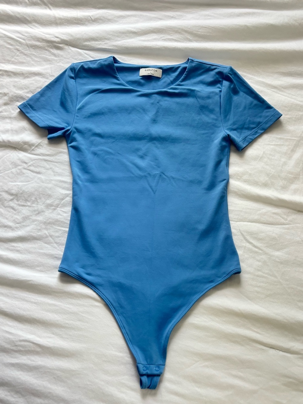 Babaton Contour Blue Short-Sleeve Bodysuit